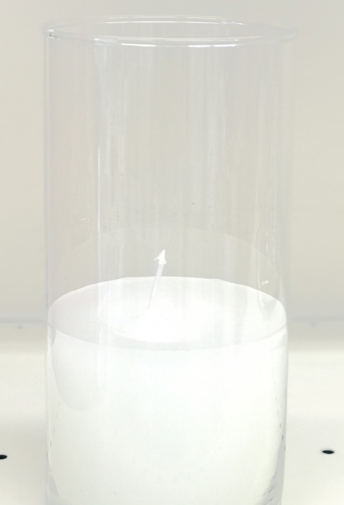 Γυάλινος Κύλινδρος 10Χ20 Με Κερί